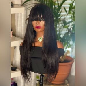 Human hair Chinese bangs wig